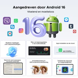 POCKAM P11 Pro - Tablet - 48 GB RAM (8+40 GB) + 128 GB ROM (2 TB/TF) - 11 inch FHD+ 90 Hz - Android 16 - 8800 mAh/18 W - T7250 - Dubbele luidsprekers - Gemini AI - Face ID - Widevine L1 - Complete accessoirebundel met toetsenbord en stylus - Paars — thumbnail 9