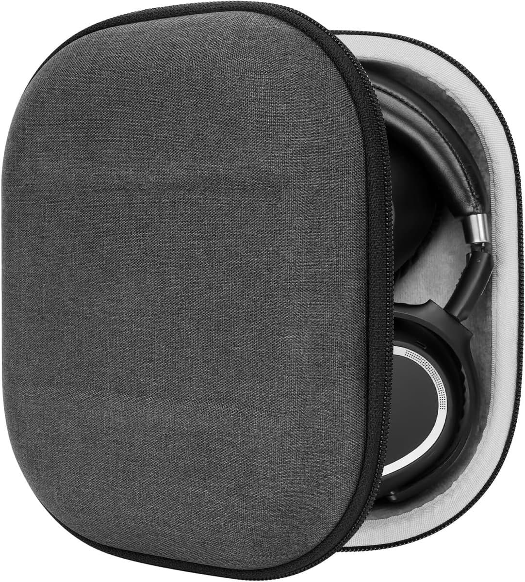 Hoofdtelefoonhoes - Draagbare Case - Veilige Opslag - Harde Buitenschaal - 18.5 x 15.5 x 6.5 cm - Grijs — afbeelding 1