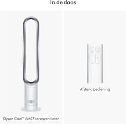 Torenventilator - Vloerventilator - Kamers Verkoelen - Bladloos Ontwerp - 10D x 10B x 10H mm - Wit — thumbnail 3