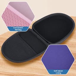 Harde Hoofdtelefoon Hoes - Beschermhoes - Veilig Transport - Waterdicht Krasbestendig - 22 x 20 x 6 cm - Donkerblauw — thumbnail 4