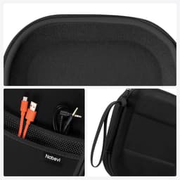 Hoofdtelefoon Hardcase - Headset Reistas - Bescherming Onderweg - Spatwaterdicht Valbestendig - 27x22.5x7.3 cm - Zwart — thumbnail 2