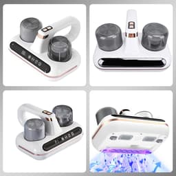 Matrasstofzuiger - Huisstofmijt Stofzuiger - Handstofzuiger - 5-In-1 Draadloze Bedstofzuiger -Bacterie, Mijt & Schimmel Bestrijder - UV Lamp Sterilisator - Wit — thumbnail 3