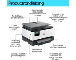 Hewlett Packard Enterprise Officejet Pro 9120B Printer For Home And Home Office, Print, Copy, Scan, Fax, Wireless Two-S