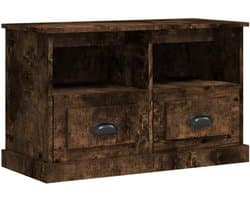 TV Meubel met Opbergruimte - Rustiek Hout - 80x35x50 cm