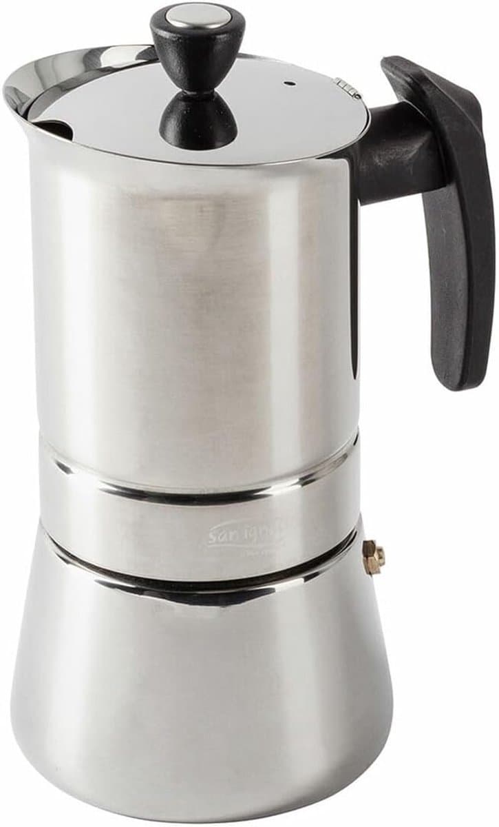 Koffiezetapparaat - Italiaans Koffiezetapparaat - Koffie Zetten - Geschikt Voor Alle Warmtebronnen - 9 Kopjes - Zilverkleurig — afbeelding 1