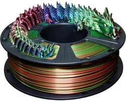 PLA Filament - 3D Print Materiaal - Modelbouw Projecten - Zijdeglans Structuur - 1.75 mm - Rood Blauw Groen