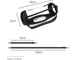 geschikt voor JBL Boombox3 draadloze Bluetooth-luidspreker beschermhoes van PU, crossbody opbergtas van EVA geschikt voor Ares-luidspreker.