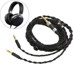 Hoofdtelefoonkabel 4.4mm Gebalanceerd naar Dubbel 3.5mm - Verzilverde Audiokabel 1.2m — thumbnail 4