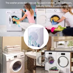 Wasmachine Deksel - Droger Beschermhoes - Apparaat Beschermen - Volledig Waterdicht - 60x56x83cm — thumbnail 3