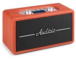 Retro speaker - Audizio Tune60 - Bluetooth speaker - Met afstandsbediening - 40W - Kersenhoutlook