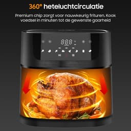 Dewelling AF8007 – XL Heteluchtfriteuse 9L – 1800W Airfryer met Zichtvenster — thumbnail 9
