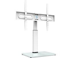 Universele TV Standaard Draaibaar met Glazen Voet voor Televisies 32 tot 65 Inch