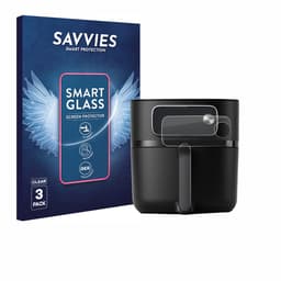 3 Stuks Savvies Screenprotector - geschikt voor Philips Airfryer HD9876/90 - beschermfolie glas transparant — thumbnail 2