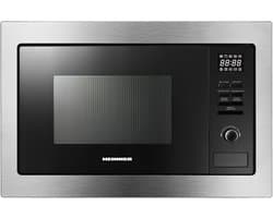 Heinner Inbouw Magnetron – 25 L – 900 W – 1000 W Grill – 5 Vermogensniveaus – Ontdooifunctie – 95 Min Maximale Kooktijd – Digitale Bediening – Zwart/Zilver