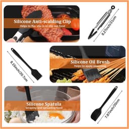 Airfryer Accessoires Set 15-delig – Geschikt voor Ninja Foodi AF500EU FlexDrawer 10,4L & COSORI TwinFry 10L – Inclusief Siliconen Matten, Grillrek & Spiesen — thumbnail 8