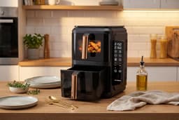 Hyundai Electronics - Dubbele Stack Airfryer - 2×5.2L - 2300W - Digitaal Bedieningspaneel — thumbnail 6