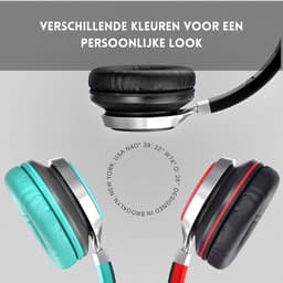 StayPowered Koptelefoon met Microfoon - Ruisonderdrukking voor Ultieme Geluidskwaliteit - HD-Oproepen - Opvouwbaar en Draagbaar - Universele Compatibiliteit - Volumeregeling op de Kabel - 3,5 mm AUX Jack - Zwart - Levering Sneller dan Aangegeven! — thumbnail 2