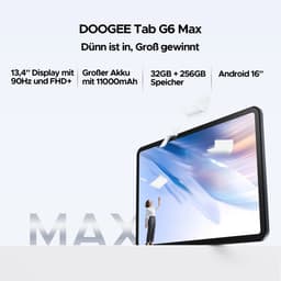 DOOGEE Tab G6 Max VIP - Tablet - 32GB RAM+256GB ROM (2TB TF) - 13,4 Inth FHD+ 90Hz - 4G LTE - 11000mAh/18W - Dubbele luidspreker - 5G WiFi - GPS - 3,5 mm audio - Face ID - met toetsenbord/pen/muis tablet - Blauw — thumbnail 5