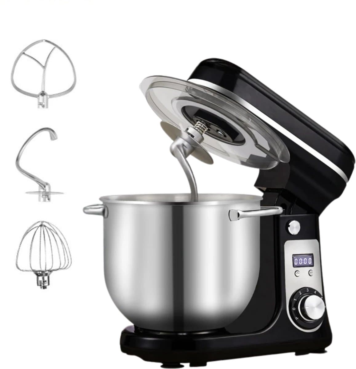 HHHK - Keukenvoedselmixer - Keukenmachine - Mixer met Kom - Mixer - 6L Mengkom - Mixer met Mengkom - 1200W - — afbeelding 1