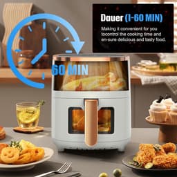 Grote heteluchtfriteuse met kijkvenster en 8 kookprogramma's — thumbnail 2