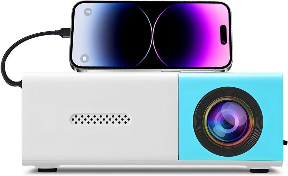 SVN® Mini beamers - Projector - Mini beamer - Wit en Blauw - 19cm x 13cm x 8cm — afbeelding 1