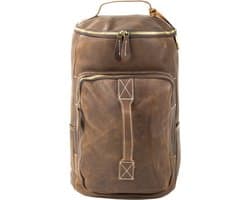 DE LAMASSU® Leren Laptop Rugzak 16 Inch – Grote Vintage Rugtas Echt Leer – 24L Backpack met Veel Vakken – Unisex Werk, School & Reizen – 1,5 KG