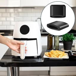 16-delige set van krasbestendige rubberen beschermhoezen, siliconen pads, rubberen voetjes voor airfryer bakplaten, rubberen dempingspads voor airfryer, vervangingsonderdelen en accessoires, geschikt voor airfryer bakplaten (zwart). — thumbnail 5