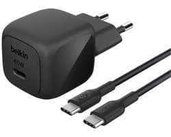 Belkin USB C Wandlader 25 W met USB C naar USB C kabel 1 m - Zwart