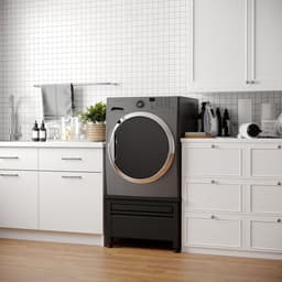 Wasmachine Verhoger - Met Lade - Comfortabel Werken - Inclusief Uittrekbaar Plateau - 65x60.5x42 cm - Zwart — thumbnail 4