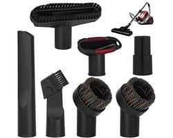 Universeel stofzuigermondstuk 32 mm – Borstel voor meubels, kierenzuigmond voor auto's, dierenharen en auto-interieur, set van 7 stofzuigeraccessoires, multifunctionele stofzuigerborstels