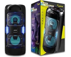 Draagbare Party Speaker met Verlichting Bluetooth USB AUX FM-radio