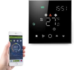 Slimme Wifi Thermostaat voor Airconditioning - Temperatuurregelaar met LCD Scherm - Werkt met Alexa & Google Home — thumbnail 1