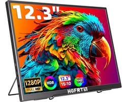 Draagbare 12.3 inch Full HD IPS Monitor 1920x1280 - 100% sRGB - USB-C & HDMI - Met Speaker en VESA-montage