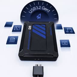 DM Externe harde schijf 500GB - Draagbare HDD - USB 3.2 Gen1 - Zwart — thumbnail 8