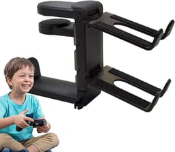 Houder voor hoofdtelefoon en controller, standaard voor hoofdtelefoonhanger,Onder Bureau Game Headset Hook Controller Stand | Accessoires tafelspellen, opbergrek gamecontrollers — thumbnail 5