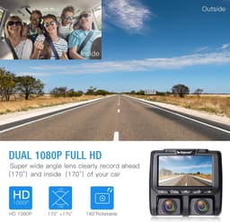 Dashcam voor Auto - Dual - Camerabewaking - Full HD - Zwart - Veiligheid — thumbnail 3