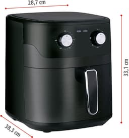 Aurixi® Airfryer xl - Airfryer xxl - Heteluchtfriteuse - 6 Liter - Timer tot 60 Minuten - Zwart- 39 cm x 29 cm x 34 cm — thumbnail 6