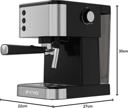 Krachtig Espressomachine met 20 Bar Druk - RVS Behuizing, Geschikt voor Espresso en Cappuccino — thumbnail 4