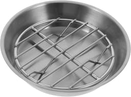 Bakplaat voor airfryer - Airfryer bakvorm - Airfryer accessoires - Bakplaat met rooster - Gemaakt van 304 roestvrij staal - 12 cm — thumbnail 1