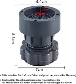 4 Stuks Wasmachine Trillingsdempers Verstelbare Rubberen Voetjes Anti-Vibratie Onderzetters — thumbnail 1