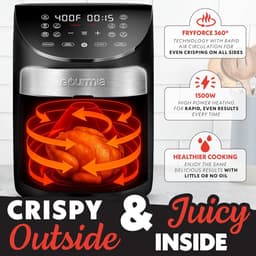Digitale Airfryer - Heteluchtfriteuse - Gezond Frituren - FryForce 360° Technologie - 7 Quarts - Zwart — thumbnail 6
