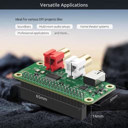 High-Res DAC Geluidskaart voor Raspberry Pi 5/4/3B+/Zero 2W - PCM5122 Audio Shield met RCA & 3.5mm Uitgang — thumbnail 5