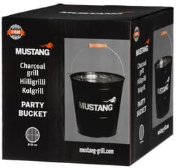 Mustang Tafel BBQ – Compacte Houtskool Barbecue + Gratis Lucifers – Ø19 cm Grill – Mini BBQ voor Balkon, Camping & Picknick — thumbnail 2