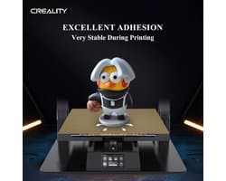 3D Printer Plaat - Verenstaal PEI - Printen Verbeteren - Magnetisch Flexibel - 235x235mm - Zwart Goud