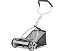 SAVI® Grasmaaier Handmatig – Handmaaier Met 20 liter Opvankzak – Grasmaaiers – Grijs - 53cm x 43cm x 26cm