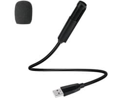 TuseRxln Mini Condenser Microphone - USB Goose Neck Microphone - Voor Laptop En Online Vergaderingen - 1 Stuk - Zwart