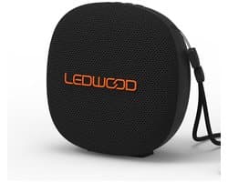 Ledwood, 15W draagbare Bluetooth-luidspreker met waterdichte LED Surround, Zwart