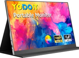 MELVRA Draagbare Monitor - 15.6 inch - Portable Monitor - 1920x1080 FHD - IPS Display - USB-C & Mini HDMI - Ingebouwde Luidsprekers - Inclusief Smart Cover - Laptop MacBook PC PS5 Xbox — thumbnail 1