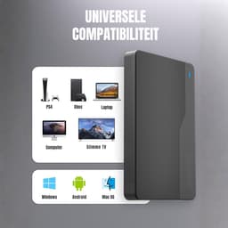 SCH® SSD Externe Harde Schijven - SSD Externe Harde Schijf - Zwart - 14cm x 9cm x 3cm — thumbnail 4