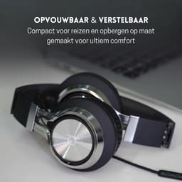 StayPowered Koptelefoon met Microfoon - Ruisonderdrukking voor Ultieme Geluidskwaliteit - HD-Oproepen - Opvouwbaar en Draagbaar - Universele Compatibiliteit - Volumeregeling op de Kabel - 3,5 mm AUX Jack - Zwart - Levering Sneller dan Aangegeven! — thumbnail 5